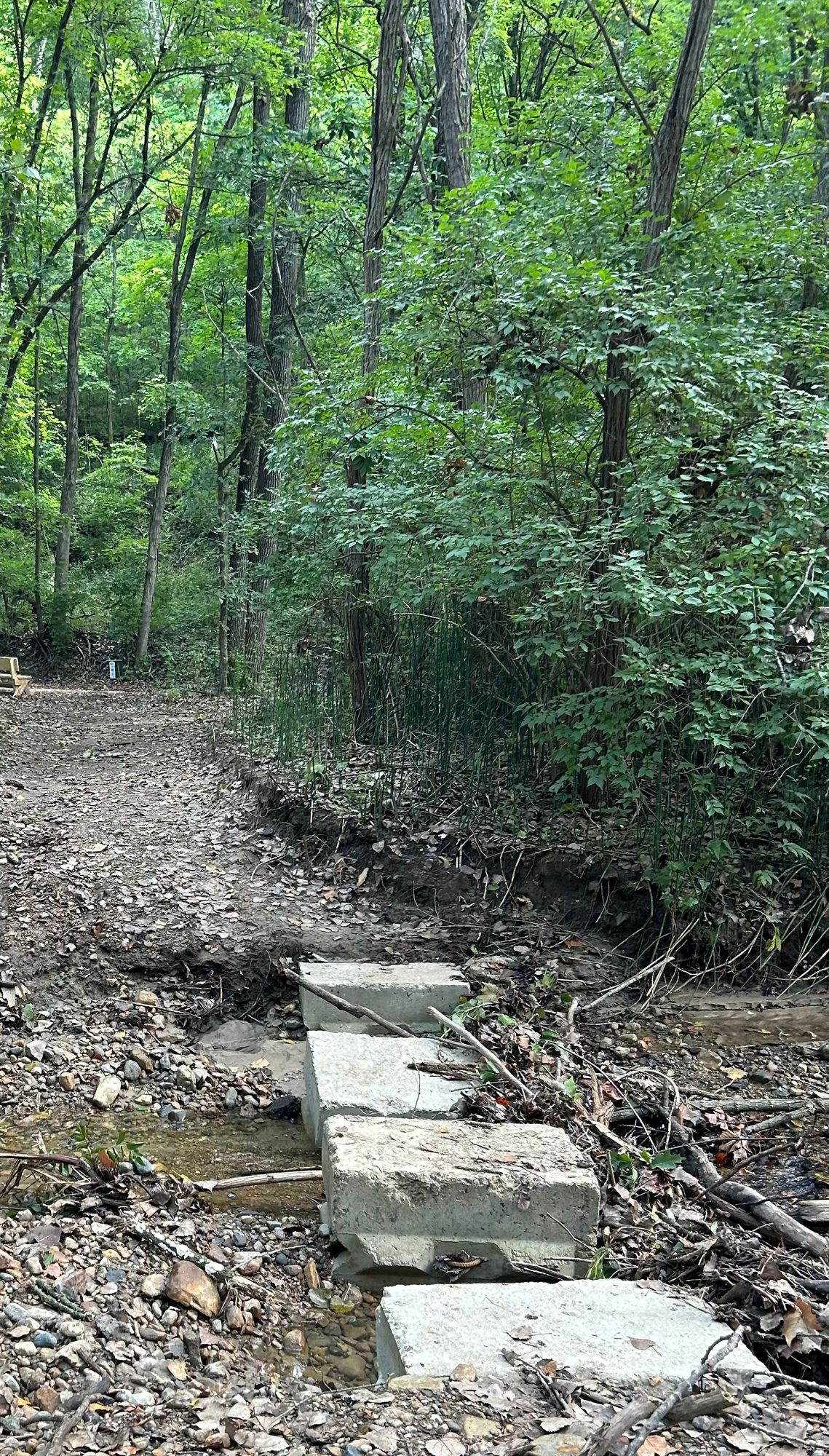 Concrete block bridges