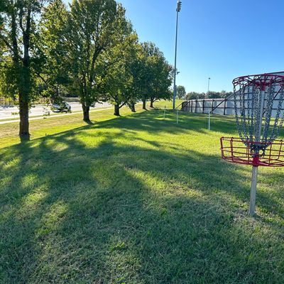 Hole #9 from behind the basket. 
