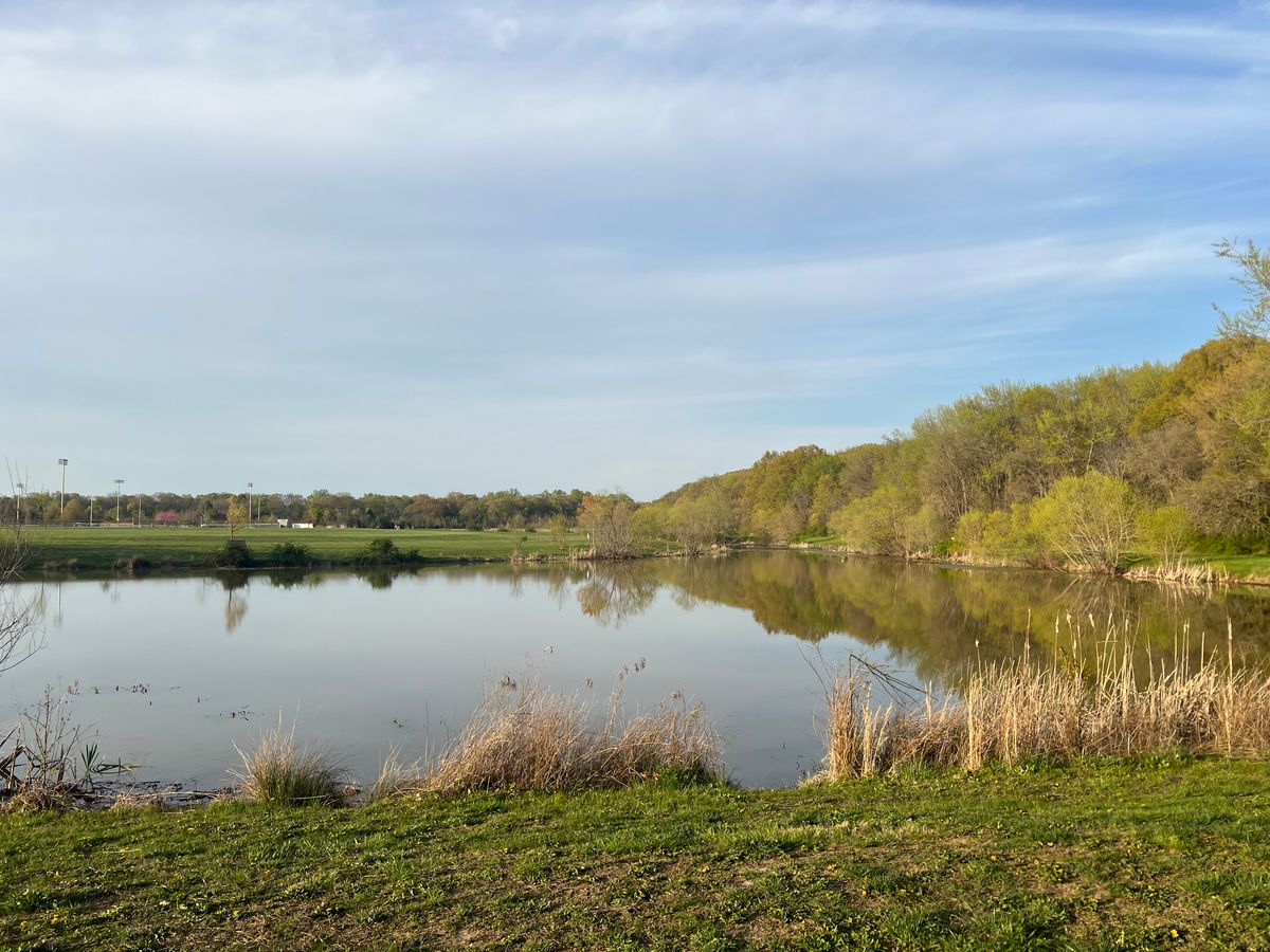 Course goes around this pond not over it