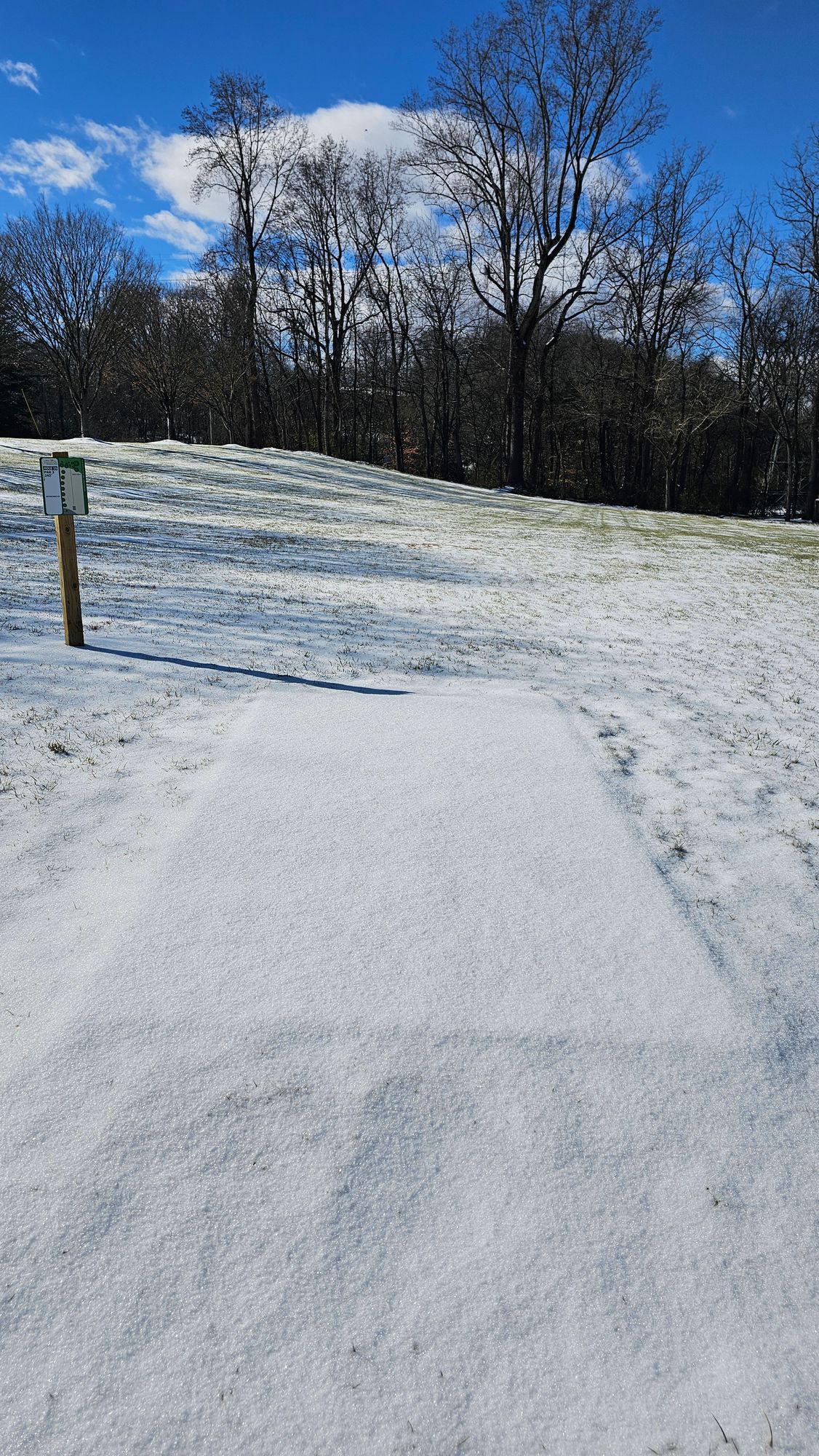 Hole 16 SNOW!