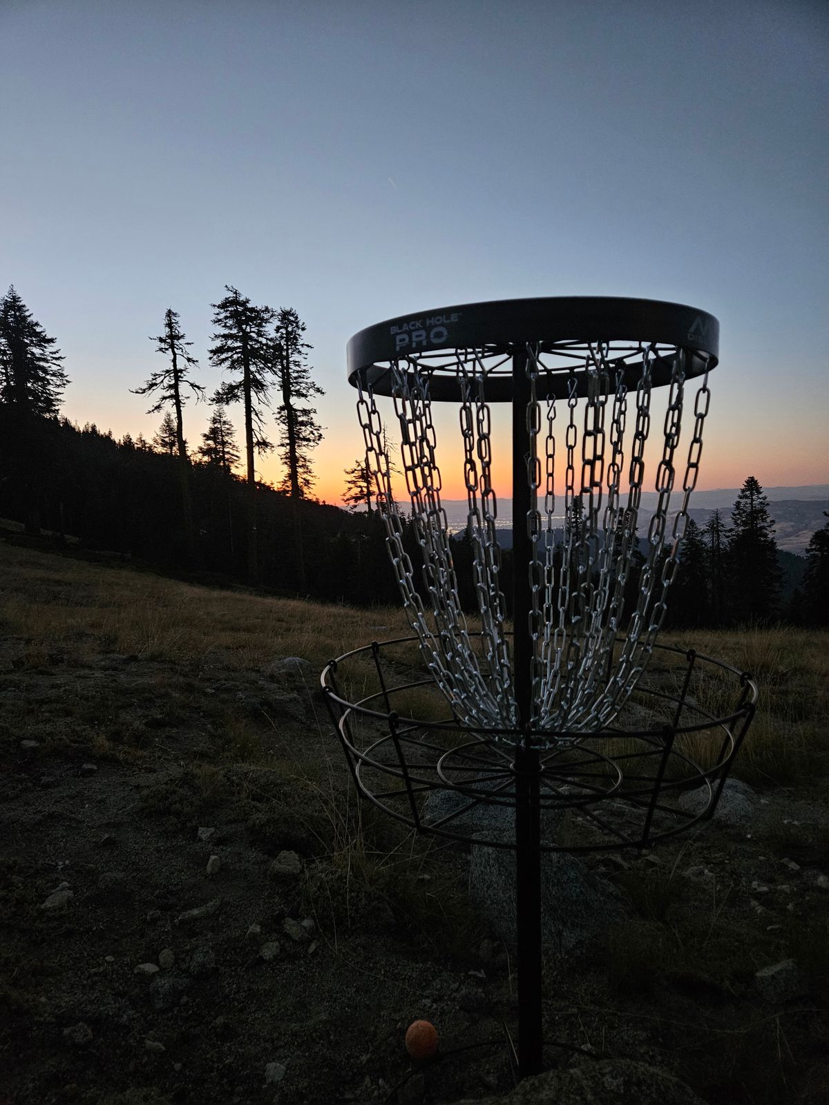 Basket 18 at sunset