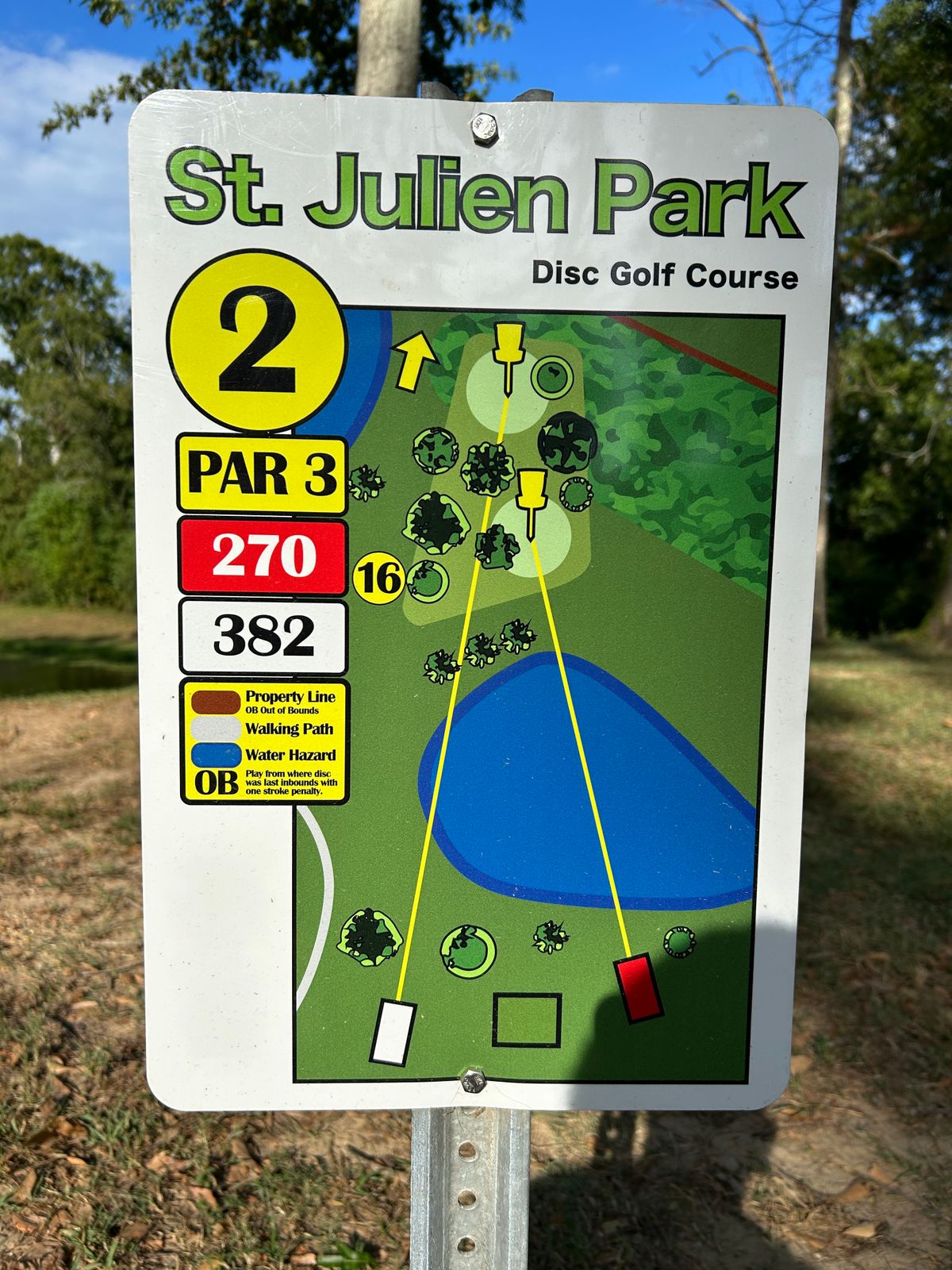 Hole 2 Tee Sign
