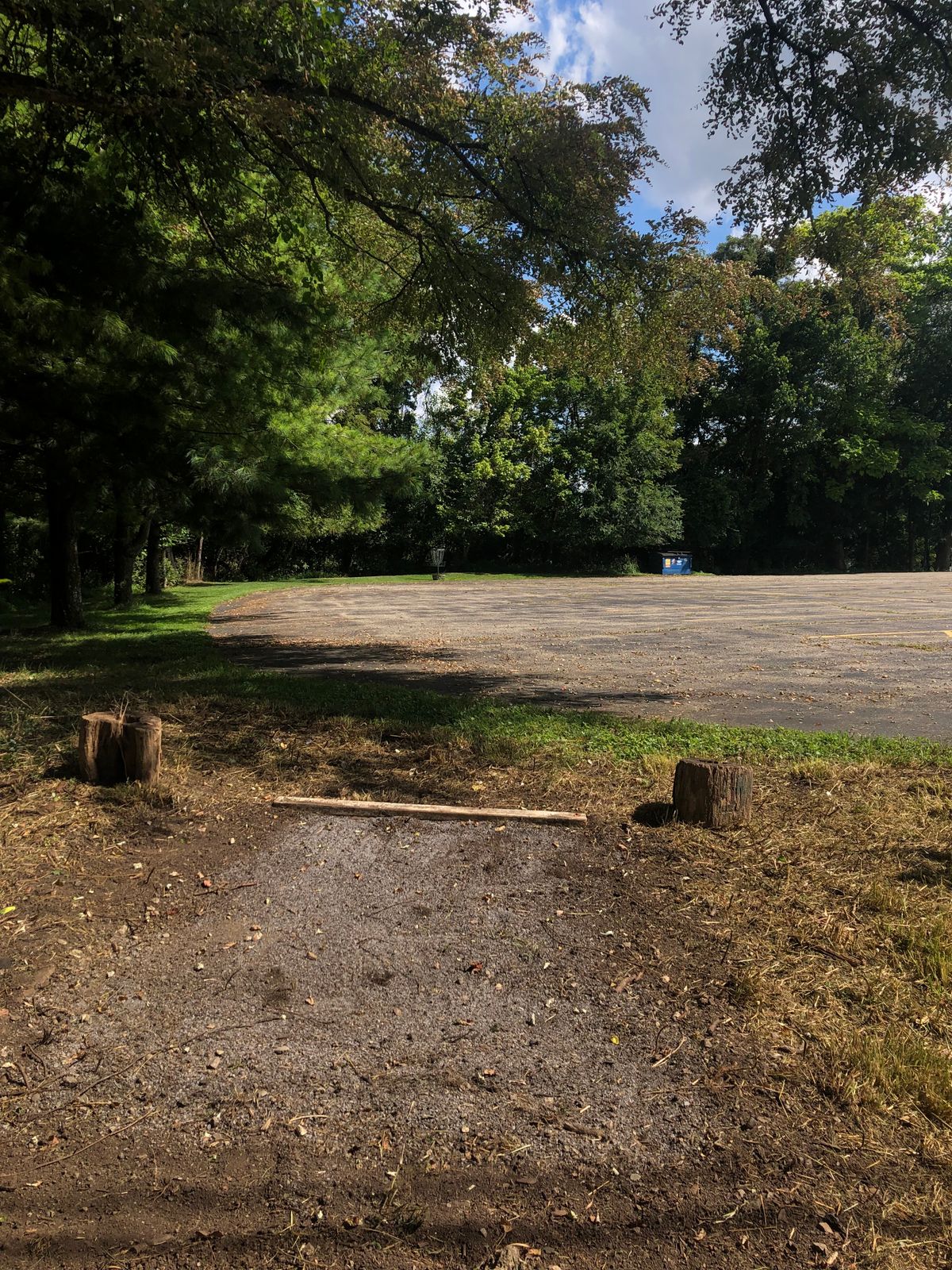 Refreshed tee pad on hole #1.