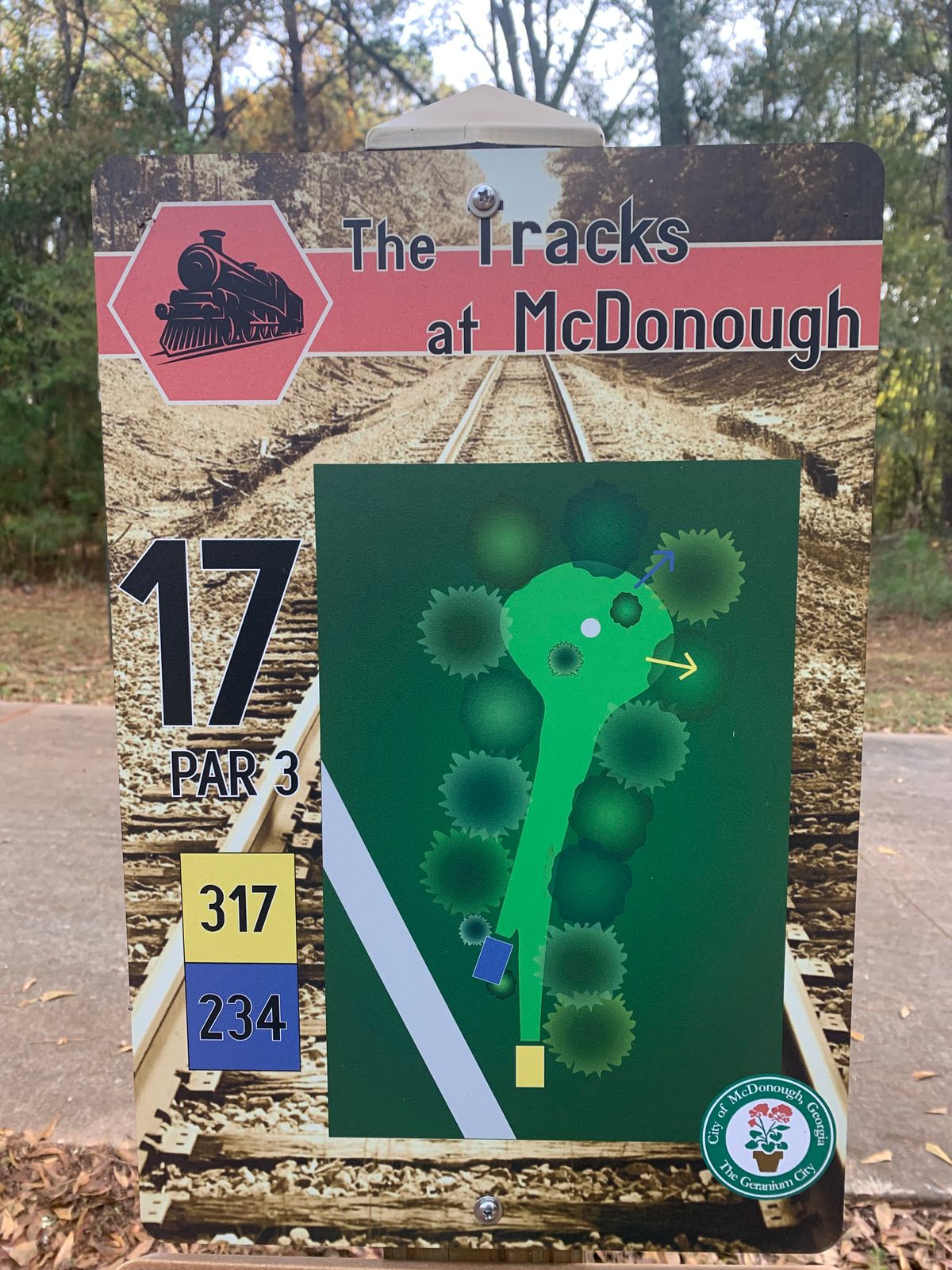 Hole 17 - Tee sign