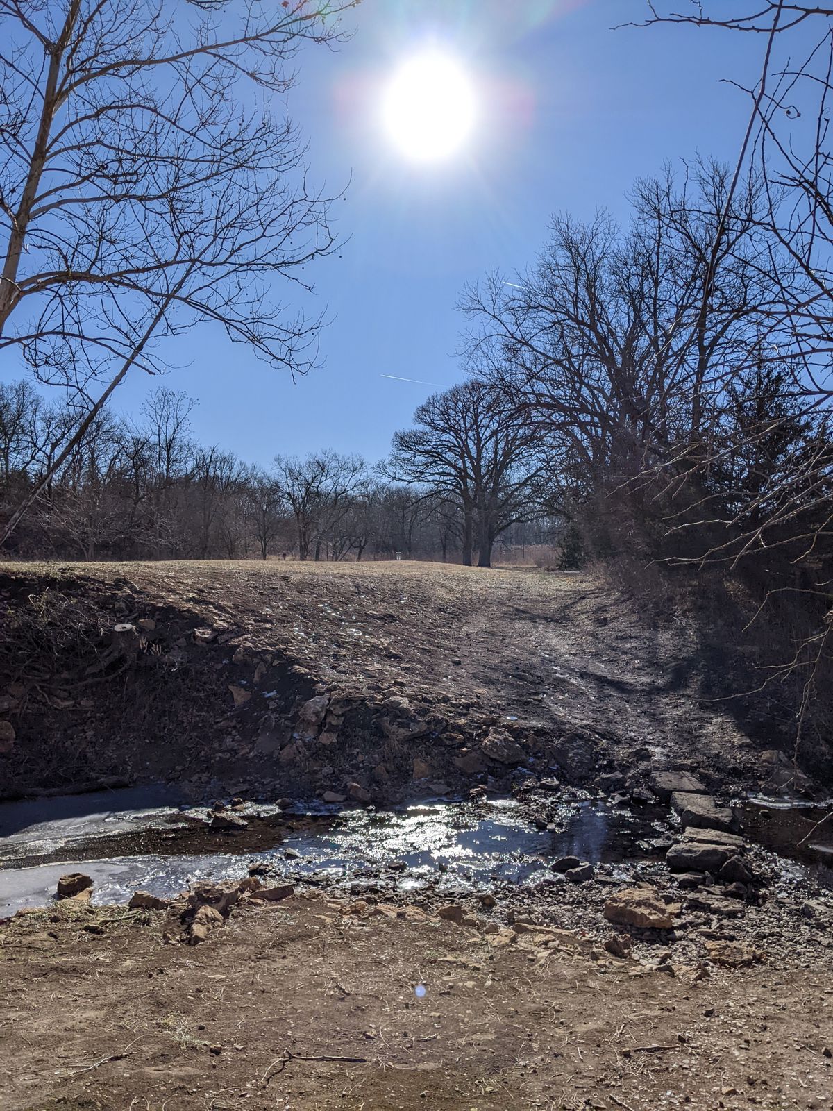 #10 in long position over creek