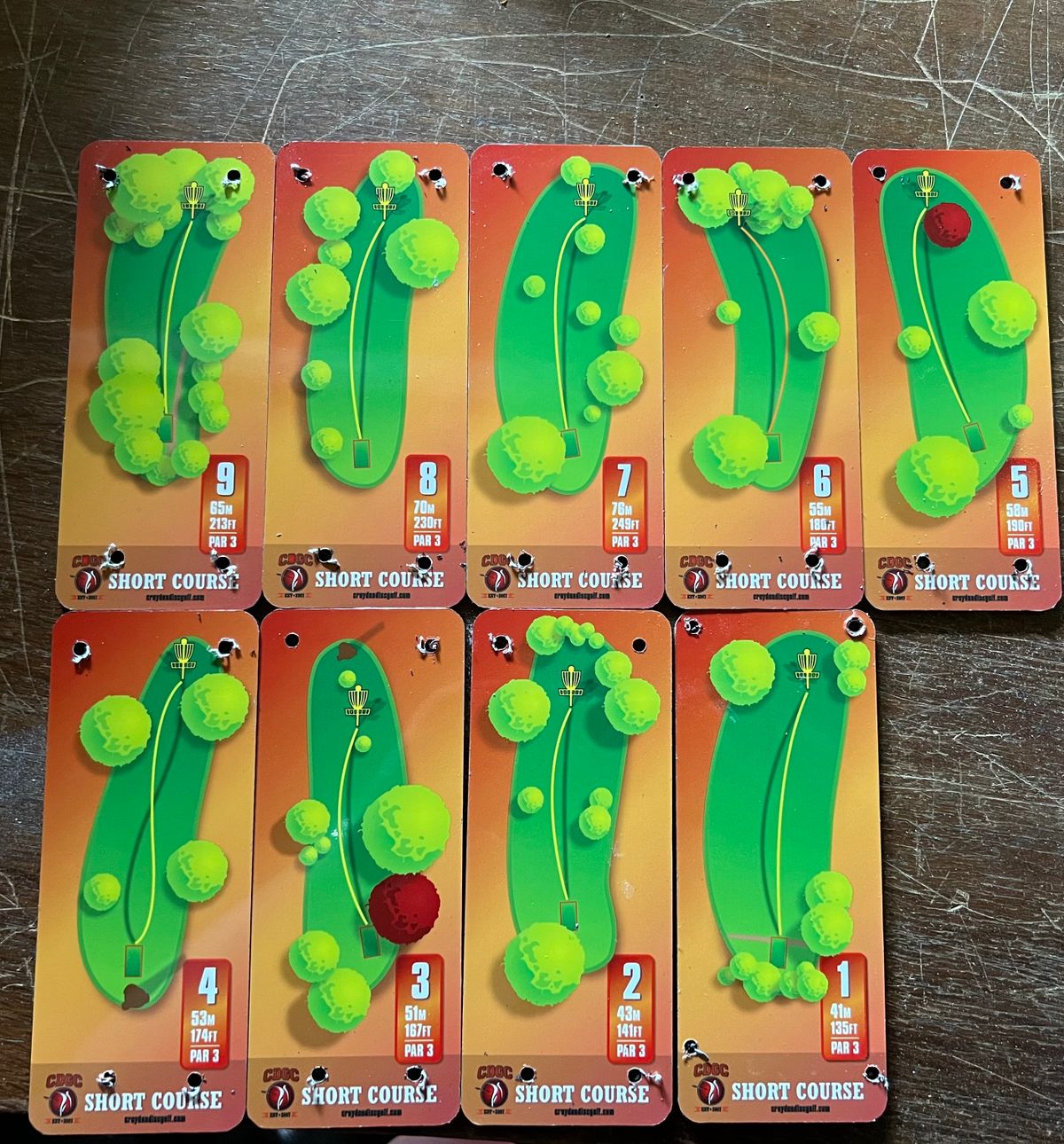 Short Red Course Tee Maps