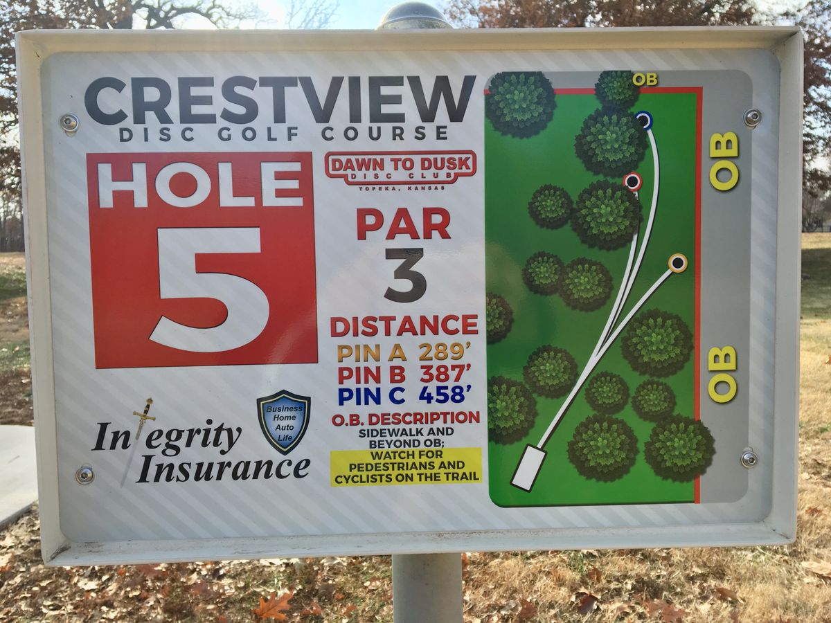 Hole 5 Tee Sign