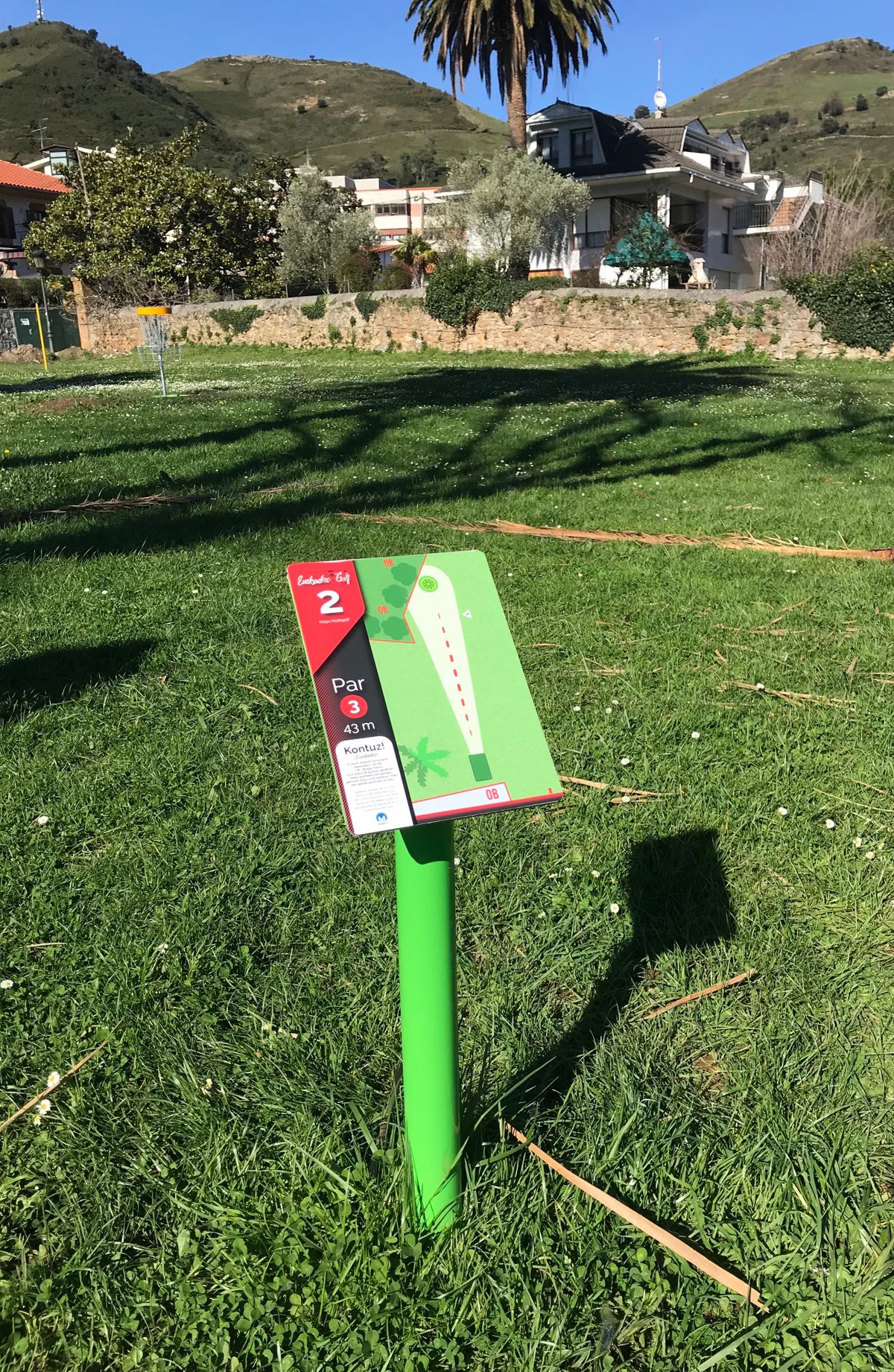 Cartel Hoyo #2 Muskiz Disc Golf Zelaia. TeeSign