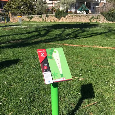 Cartel Hoyo #2 Muskiz Disc Golf Zelaia. TeeSign