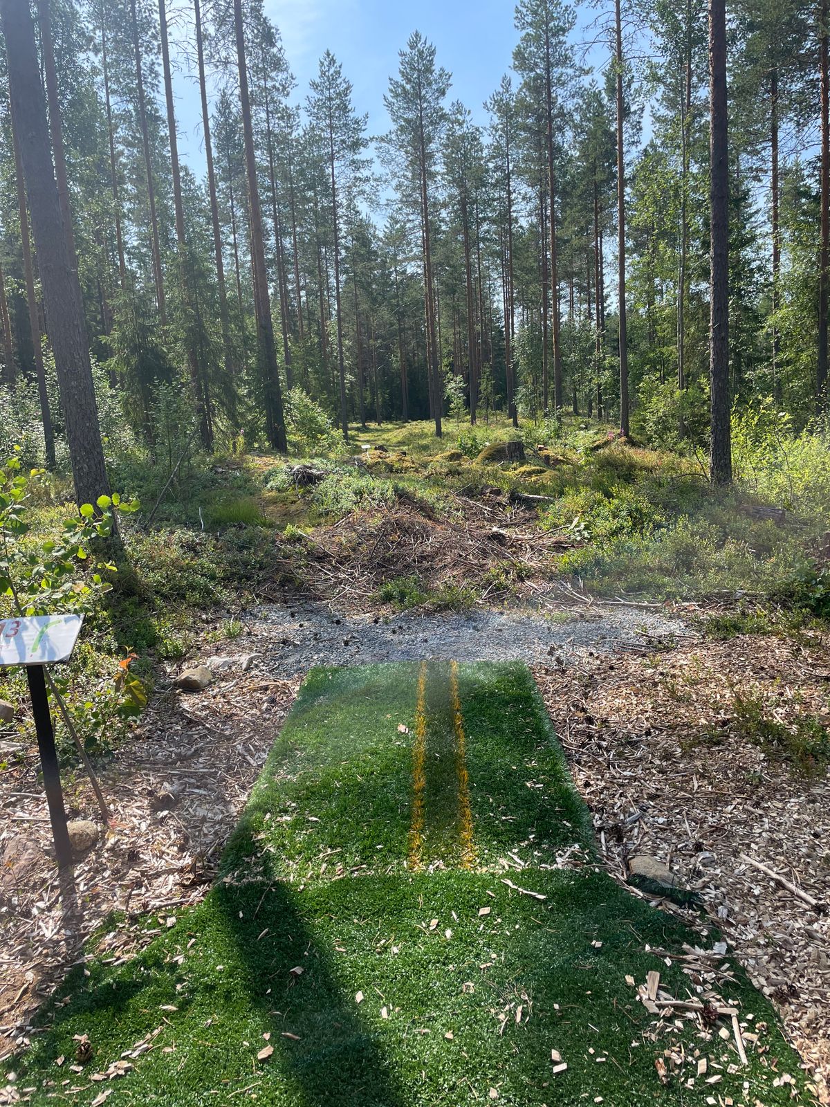 väylä 13 tiukka oikealle kaartava metsäväylä