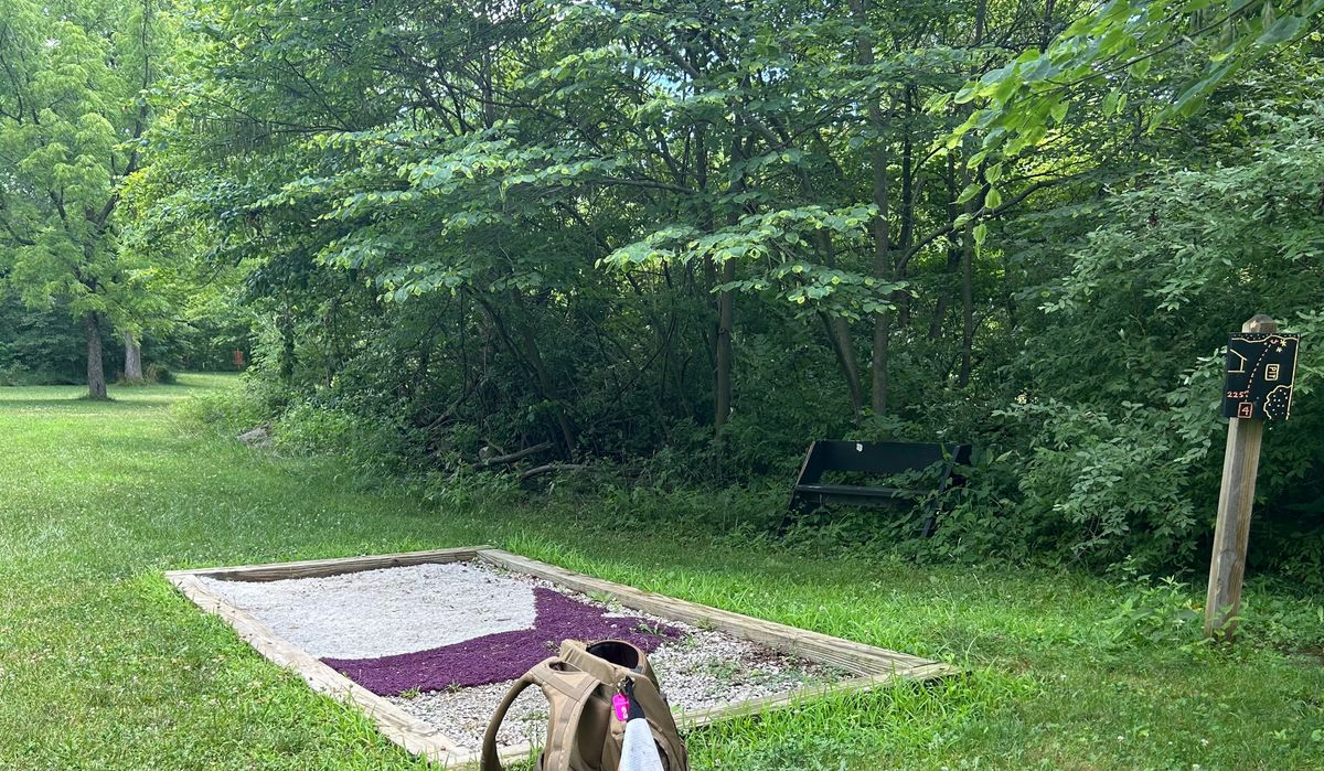Hole #4 Tee pad and sign