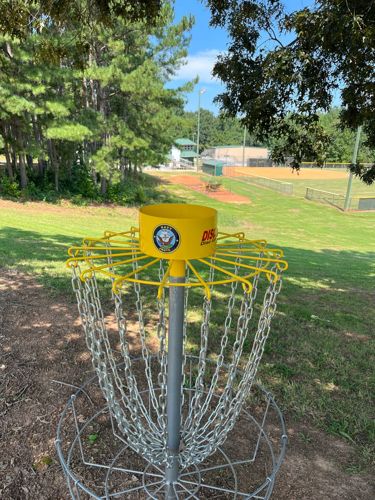 Hole 2 is a short right dogleg uphill.