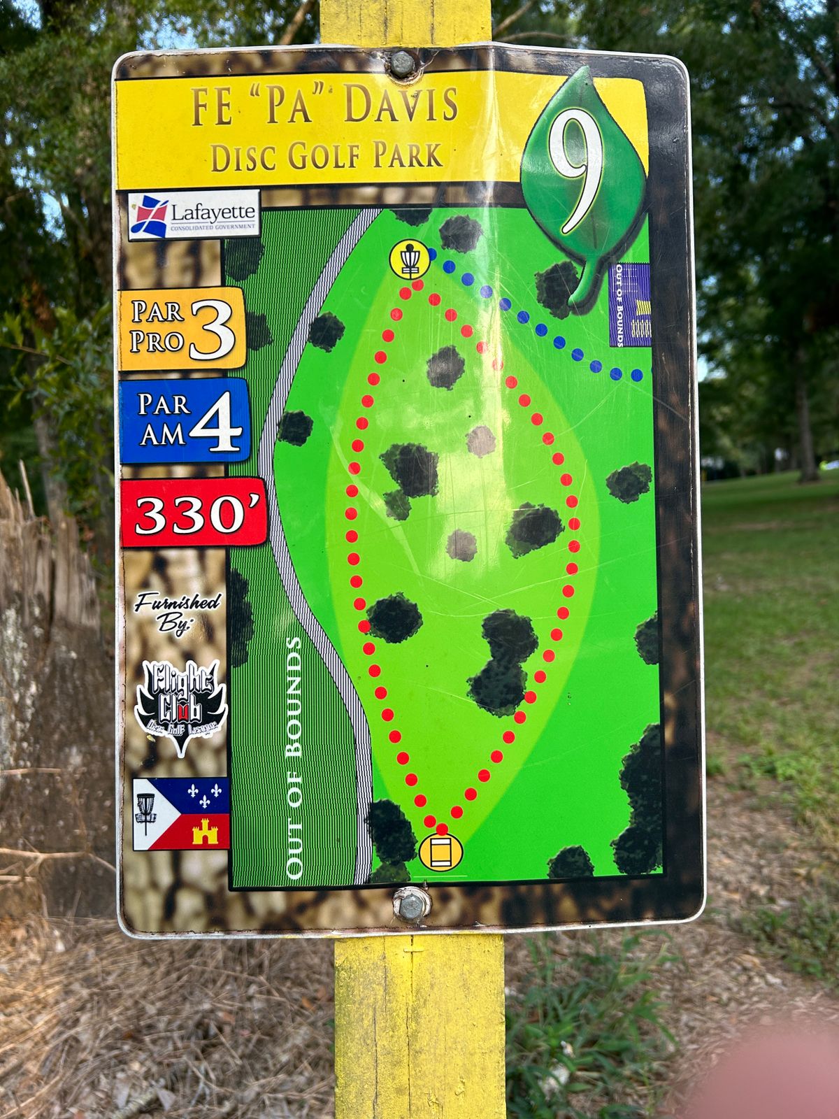 Hole 9 Tee Sign
