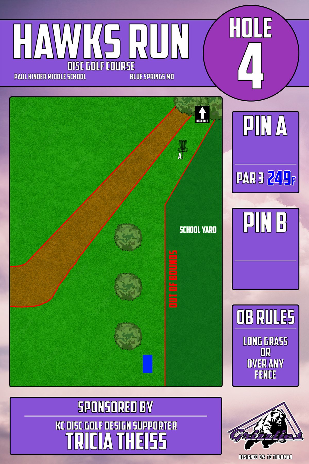 Hole 4 - Tee Sign