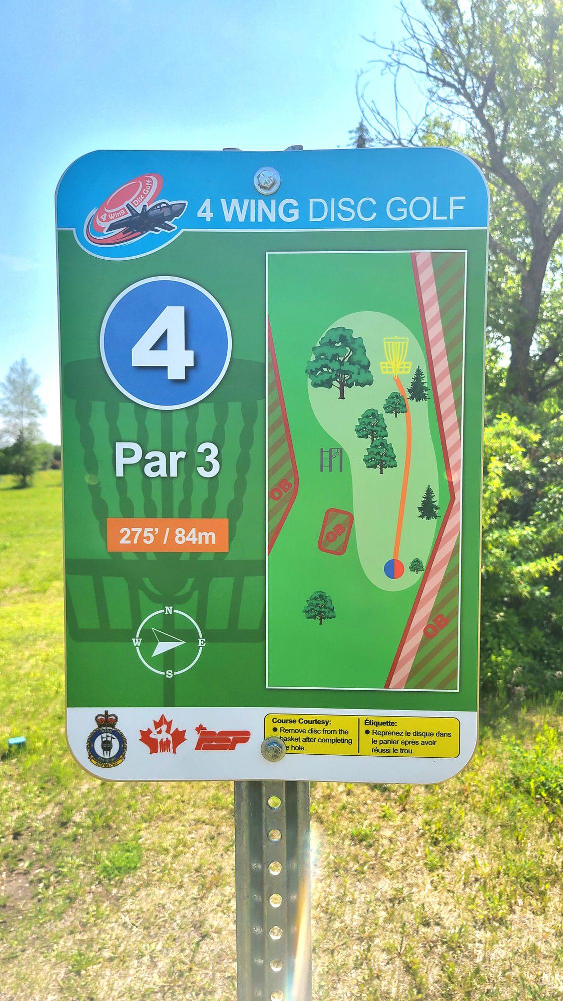 Hole 4 Tee Sign