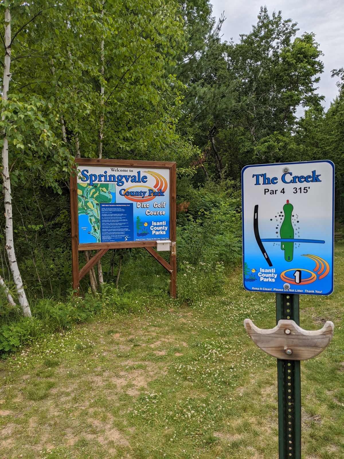 Hole 1 signage.