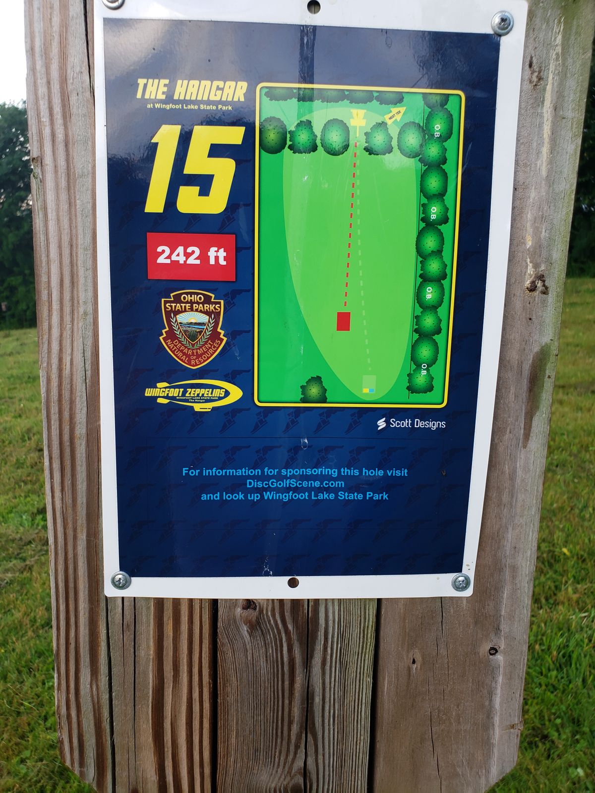 Hole 15 short sign