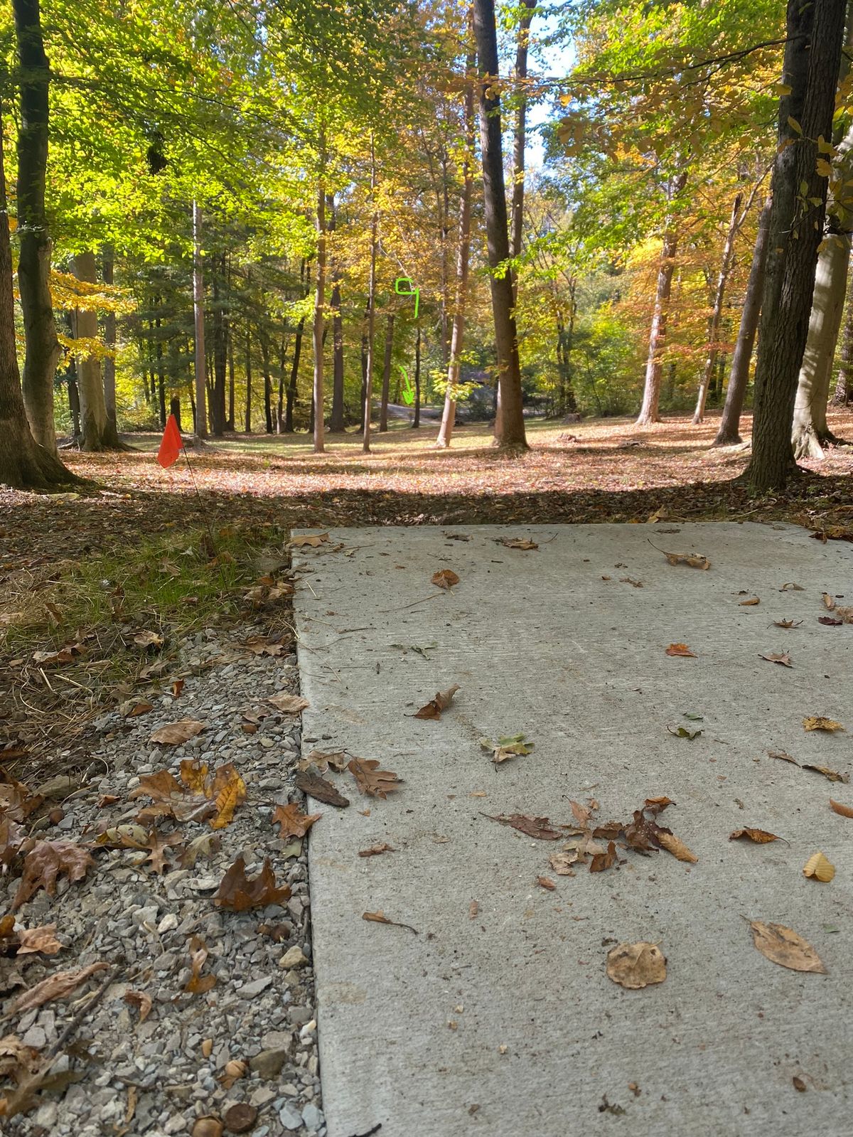 Hole 9 from tee pad