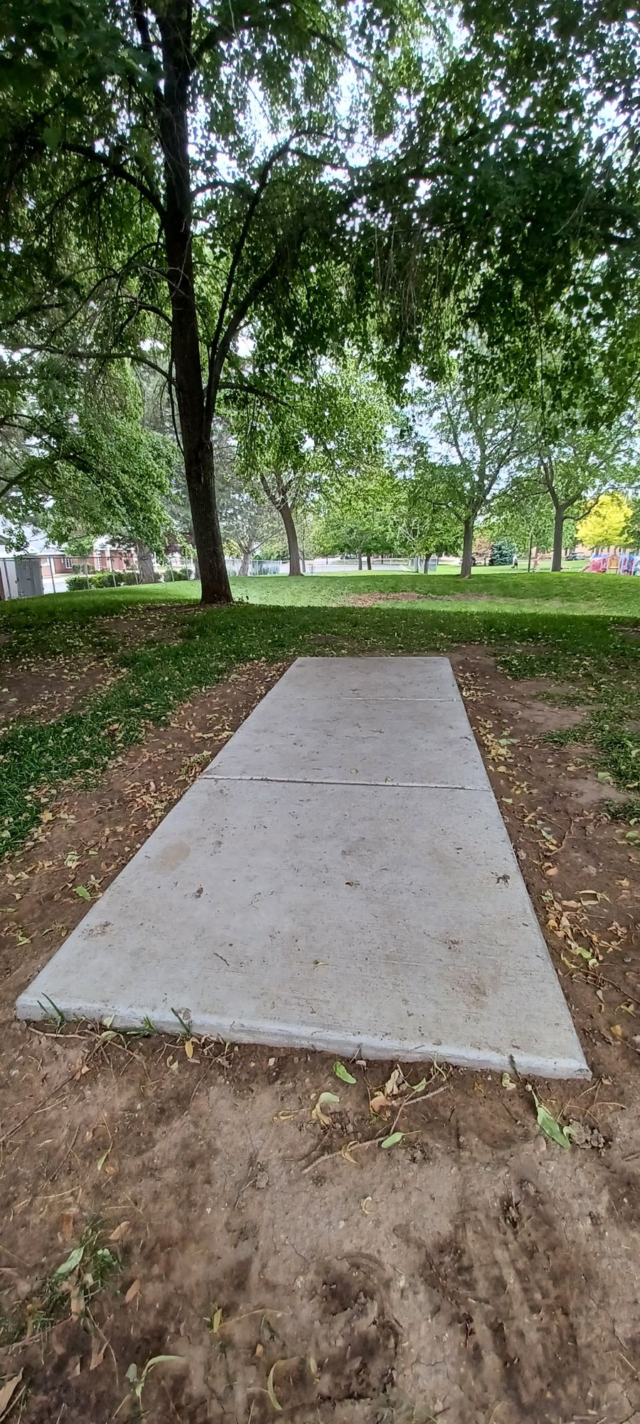 8th Tee Platform.  Basket to the left of platform. Walking path & playground close. Please watch out for others.

*This is the 17th hole as well, if you are using the 18 hole scorecard.