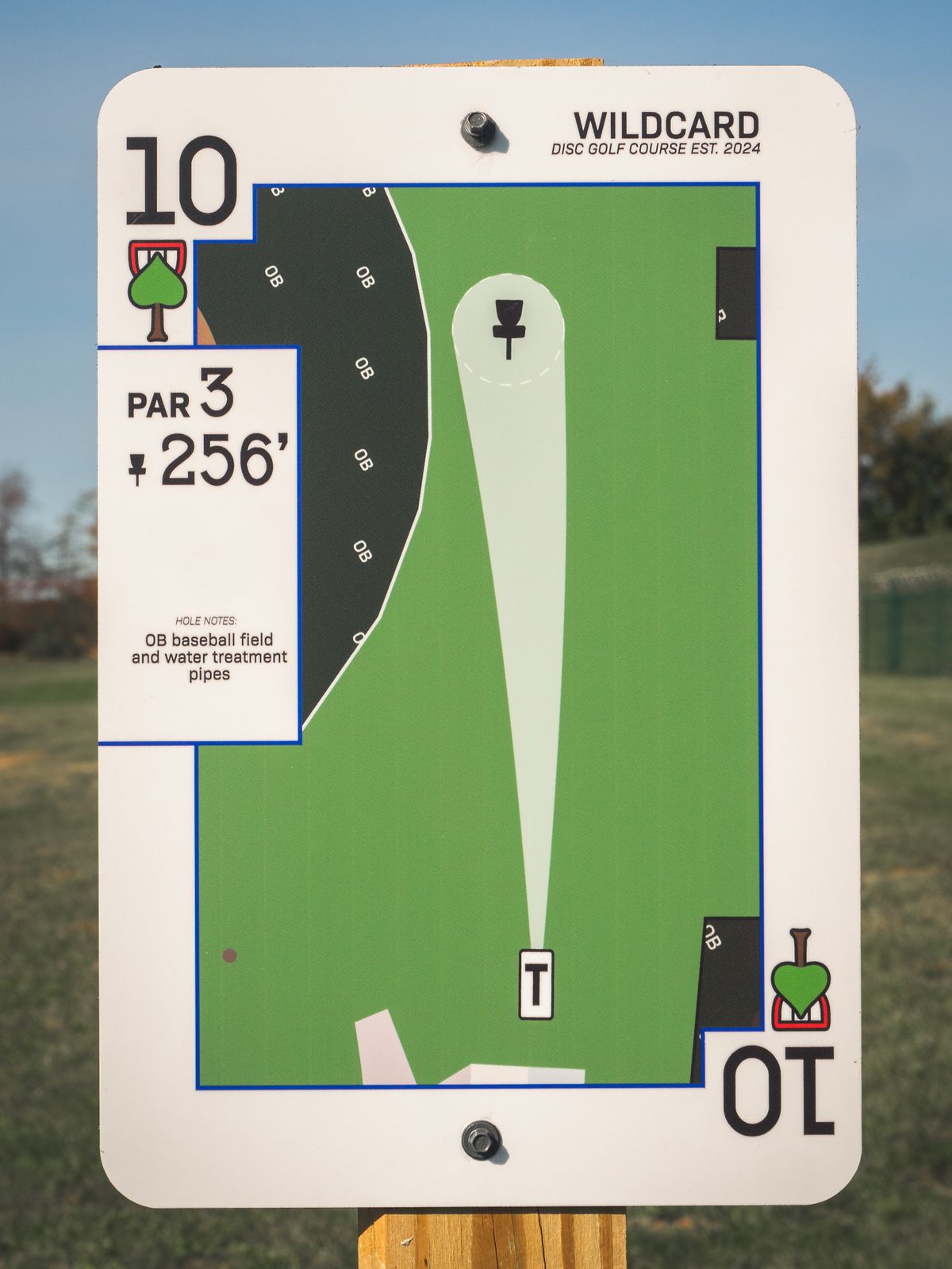 Hole 10 Tee Sign