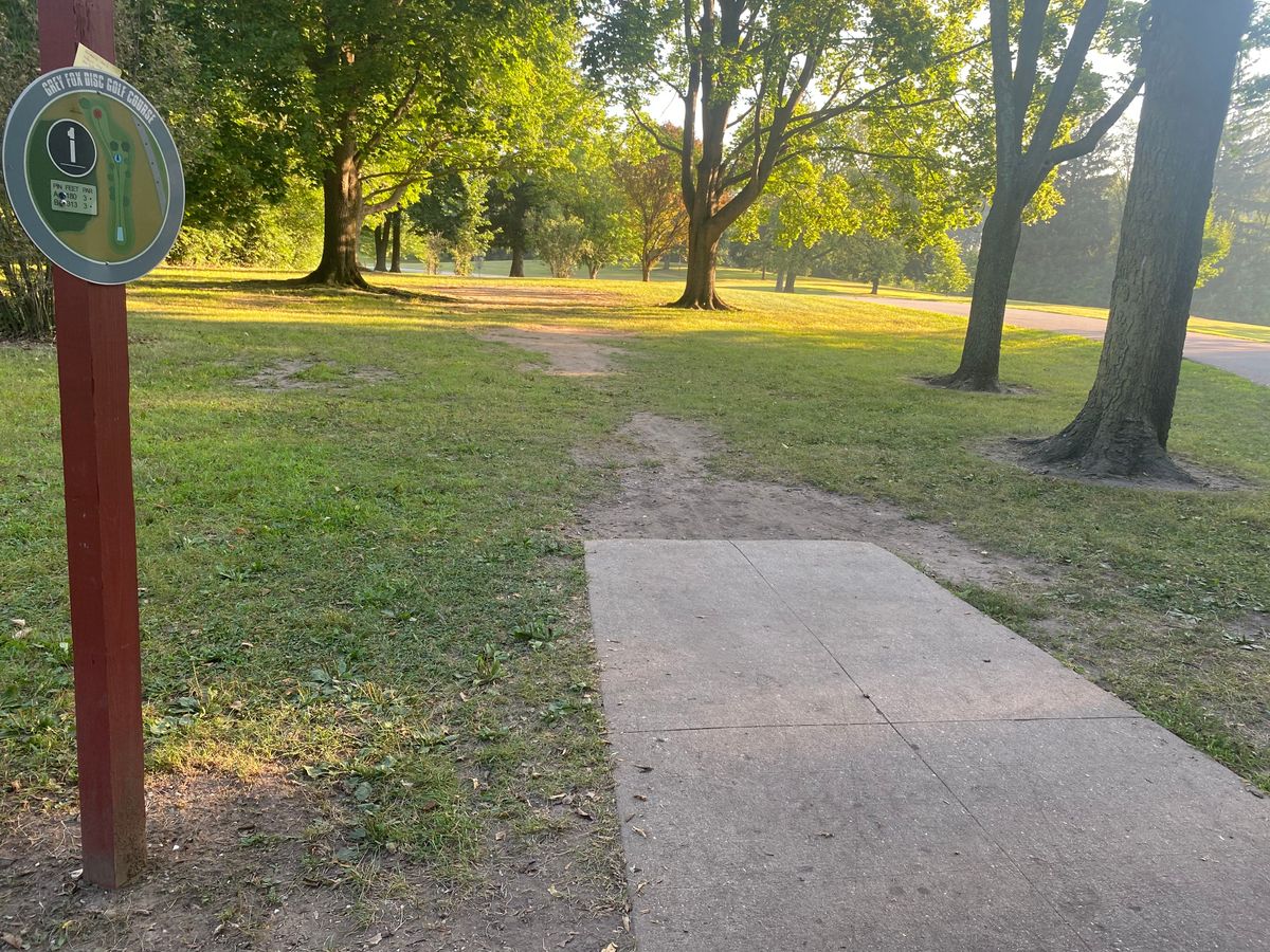Looking down the fairway of hole 1