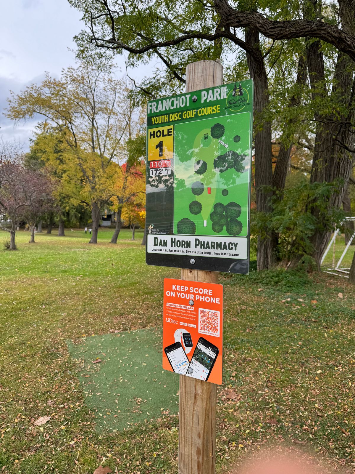 A look at hole 1 from long tee