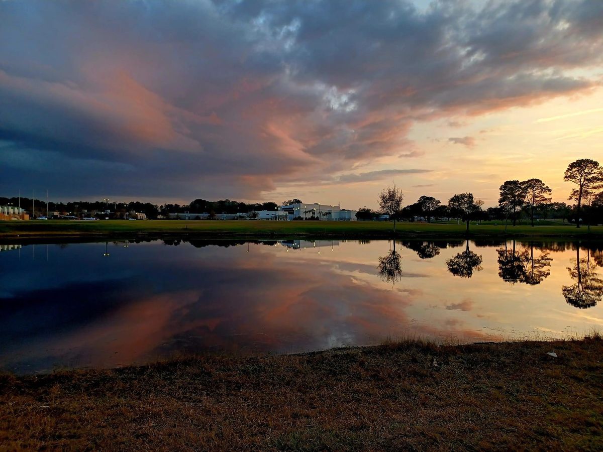Sunset over the Lake of Holes 2, 3 and 12