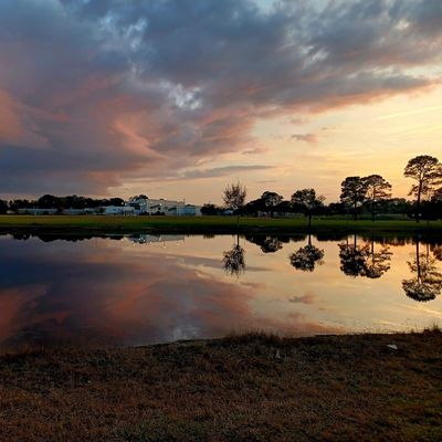 Sunset over the Lake of Holes 2, 3 and 12