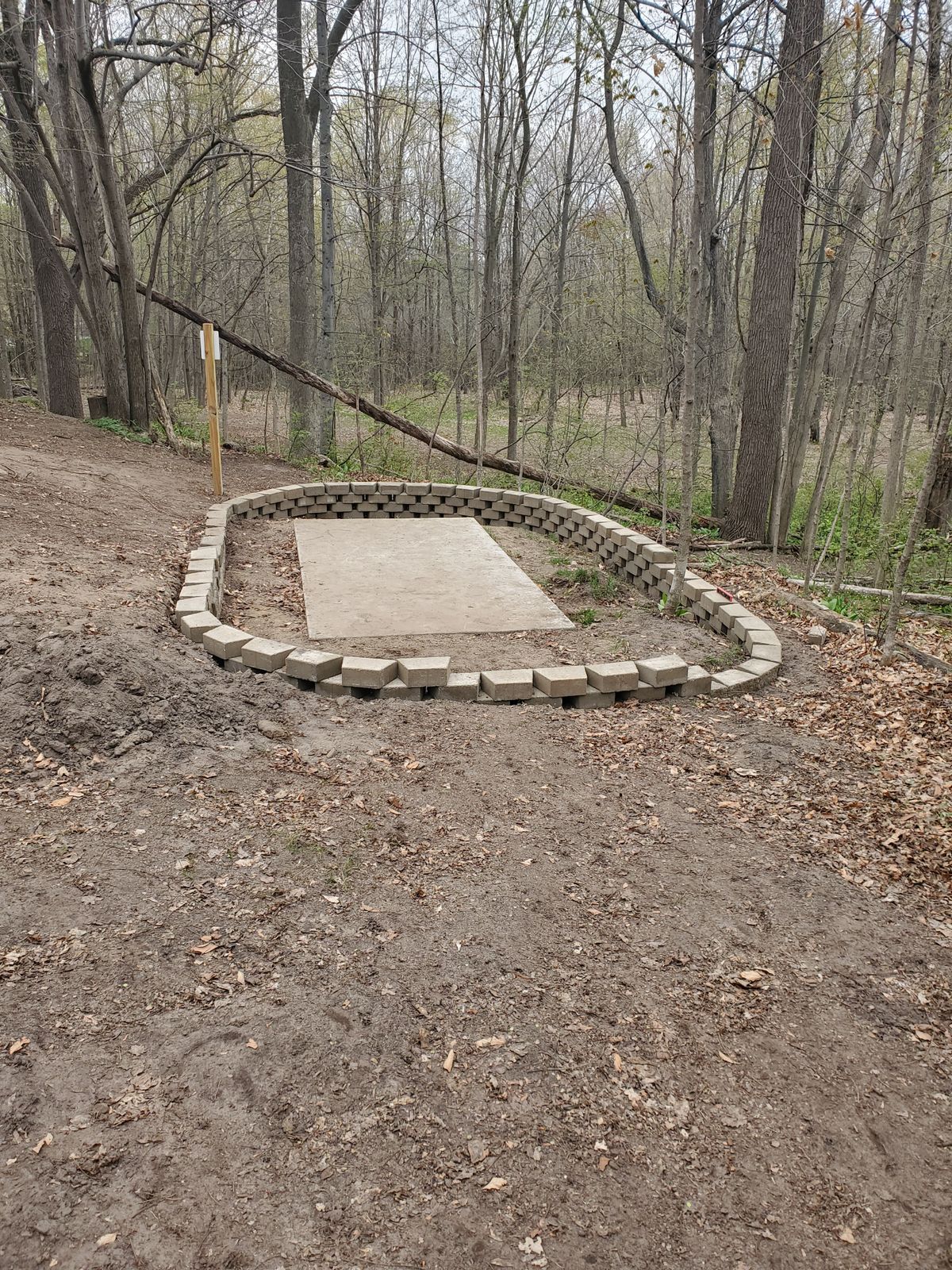 Red tee pad on hole 4 looks great