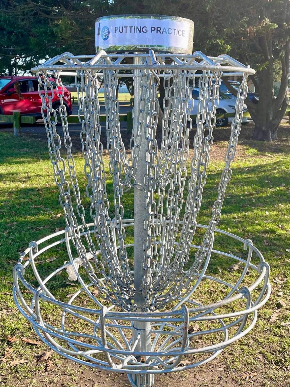 Warren Park had a PUTTING BASKET which is the basket closest to the parking lot for players to use.