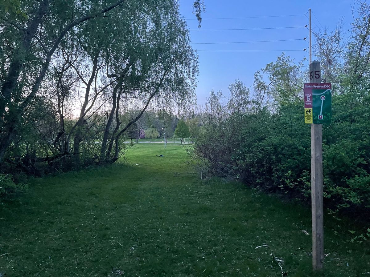 5 signage and tee pad look towards fairway