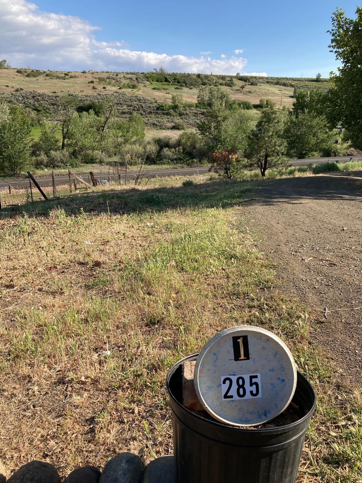 Hole number 1 is a downhill shot