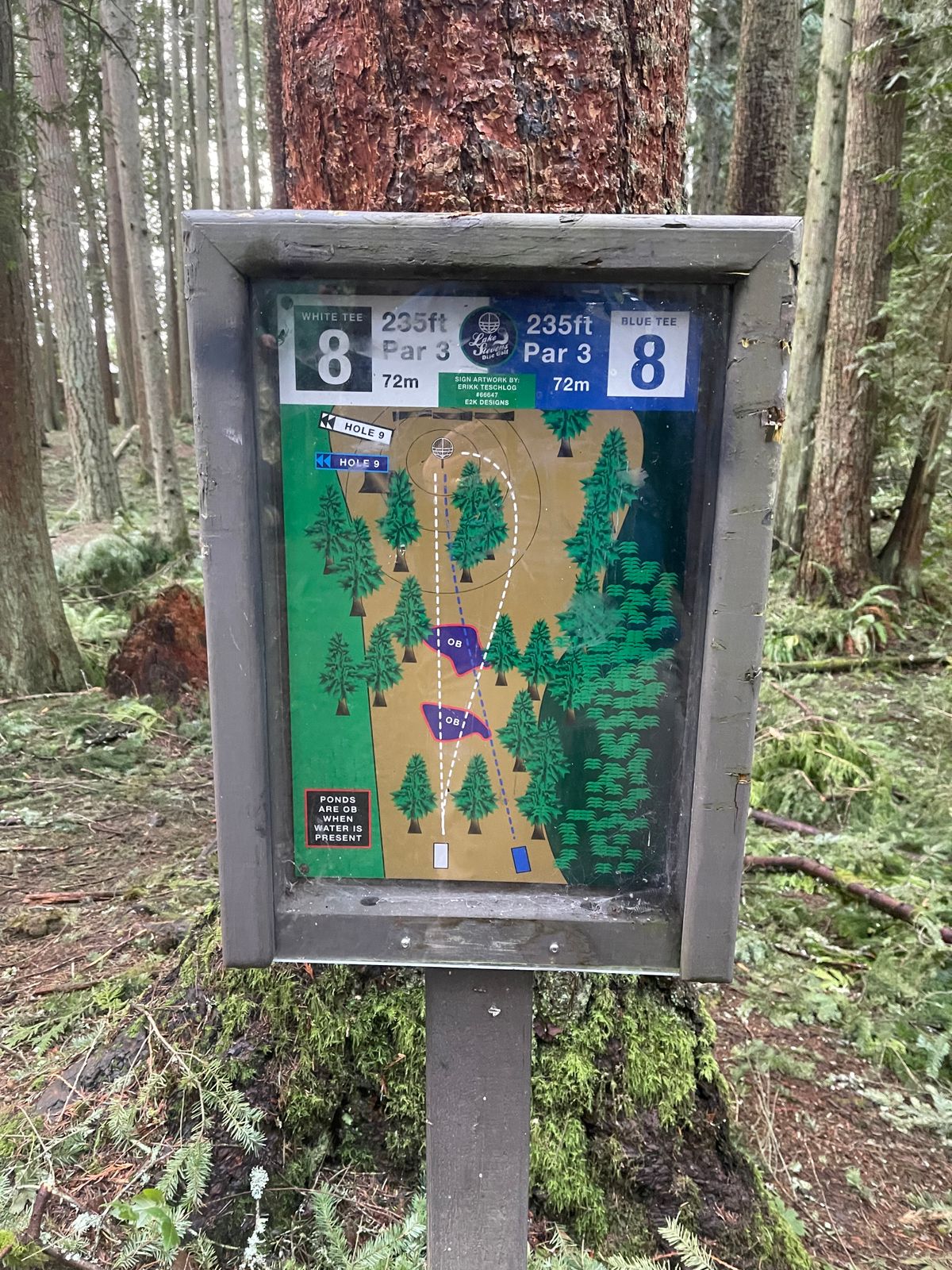 Hole 8 sign