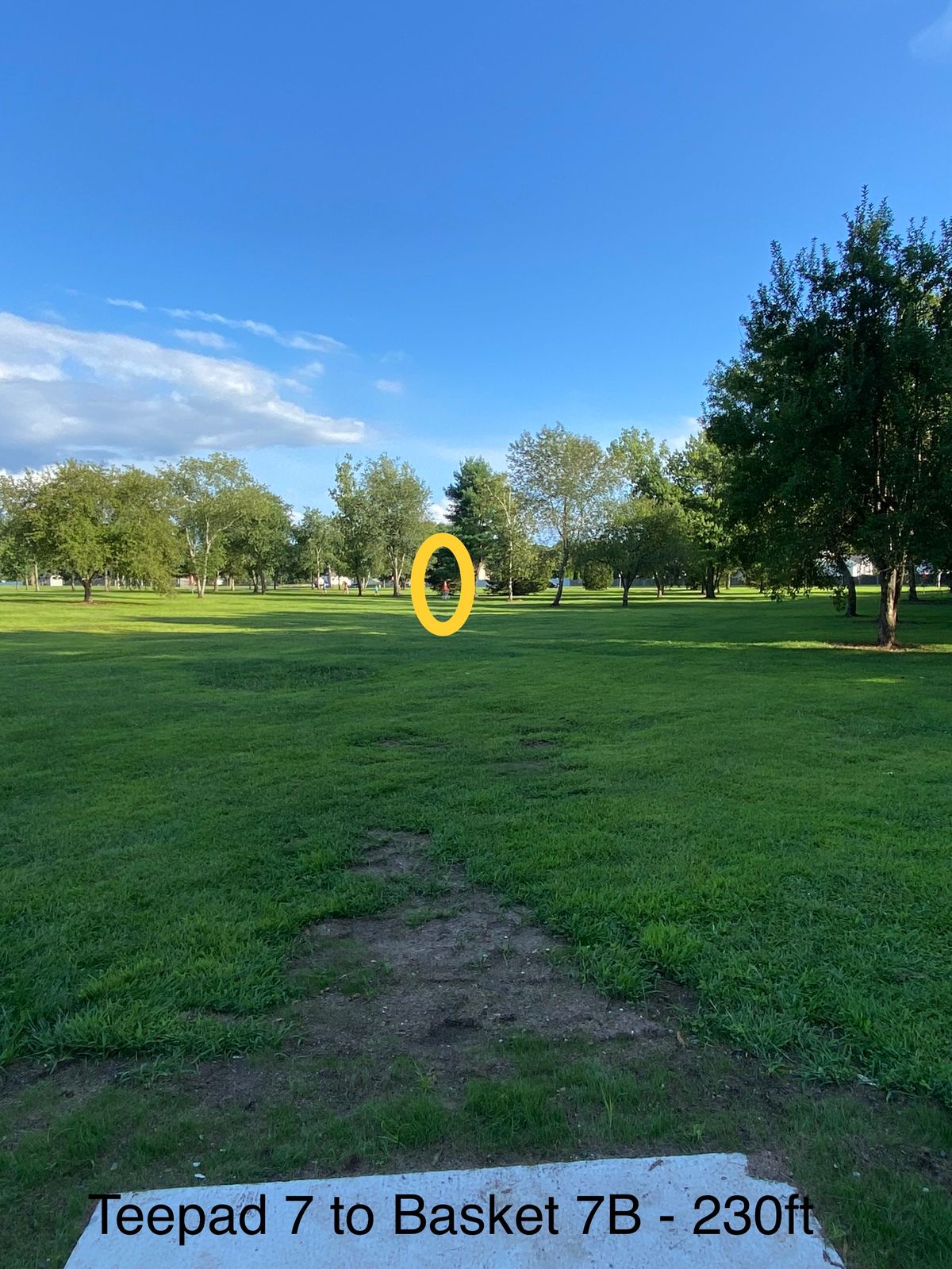Teepad 7 to Basket 7B @ 230ft