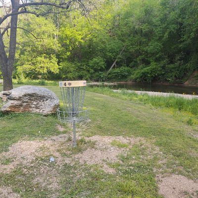 Hole 4 Basket beside the Rocks and Creek
