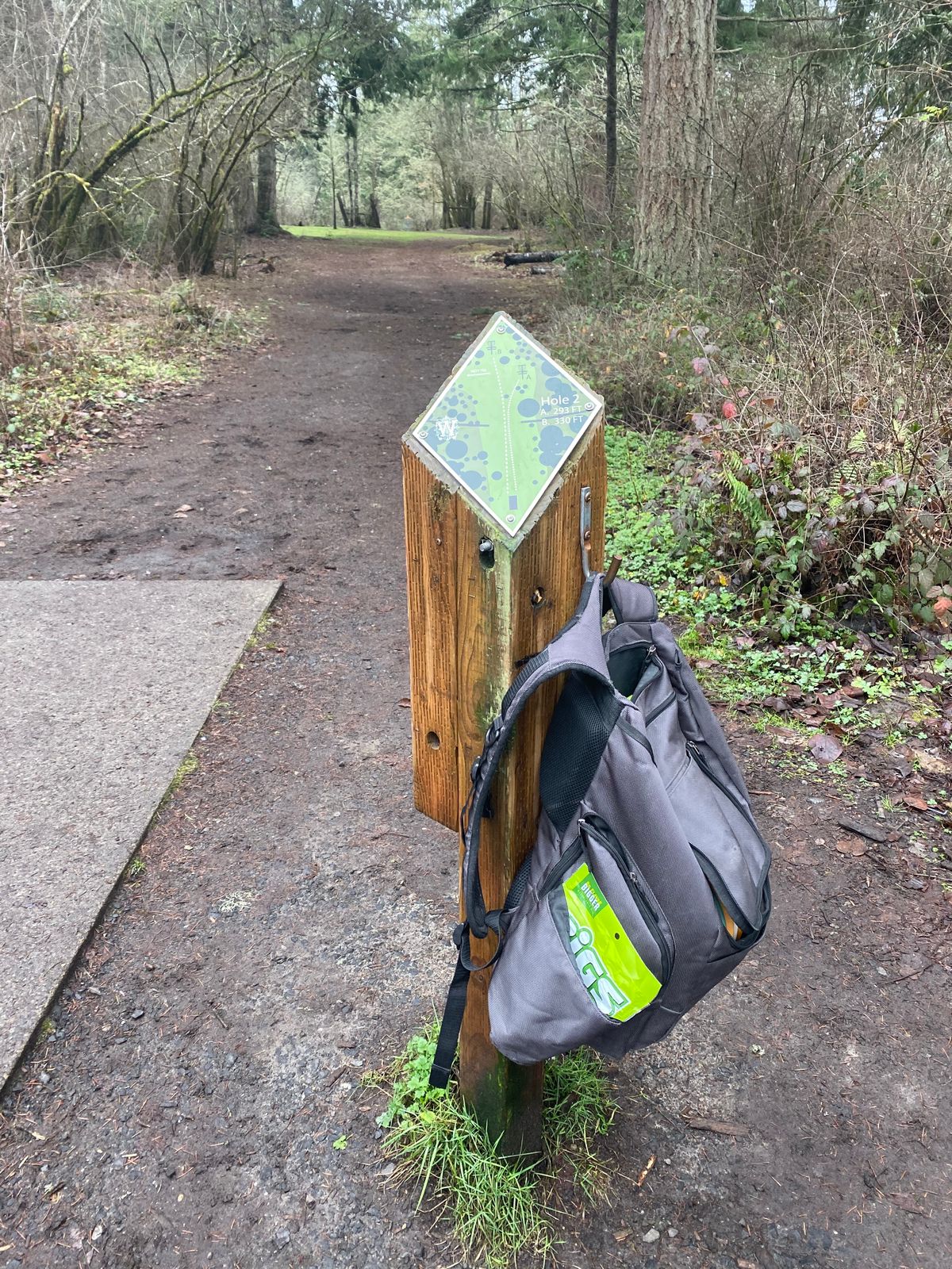 Bag hooks are a great addition to the tee posts.