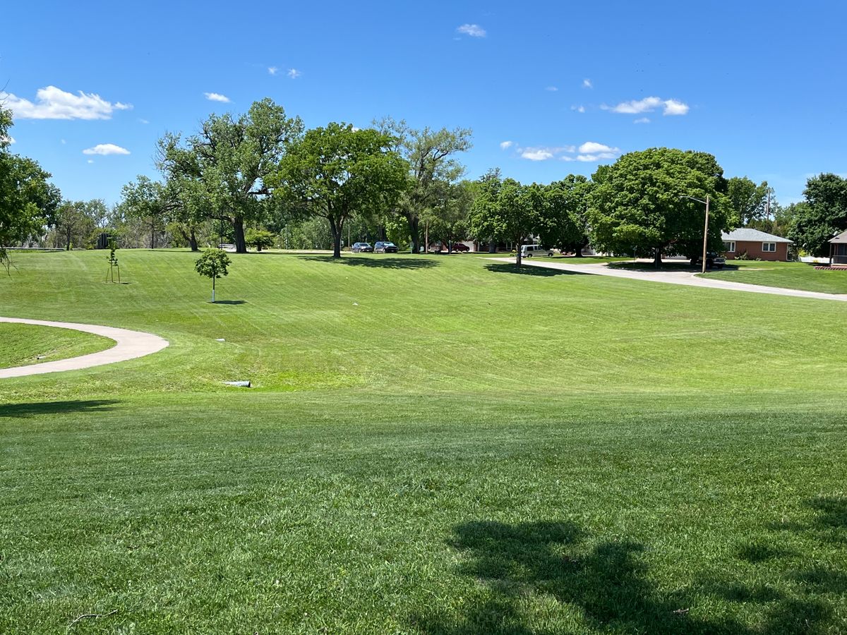 Hole #12 from the teebox. Down the valley then back up.