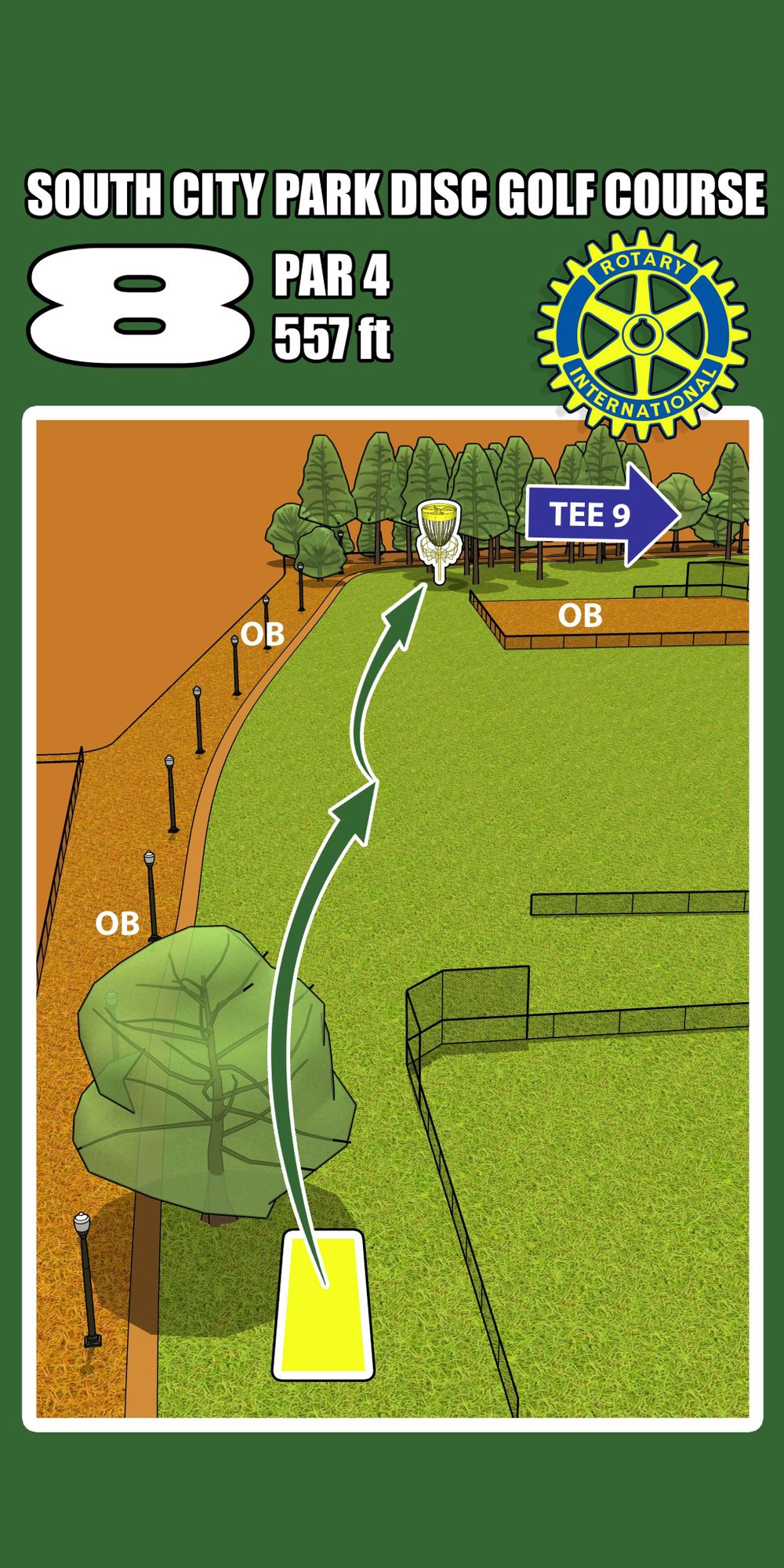 Hole 8 Tee Sign