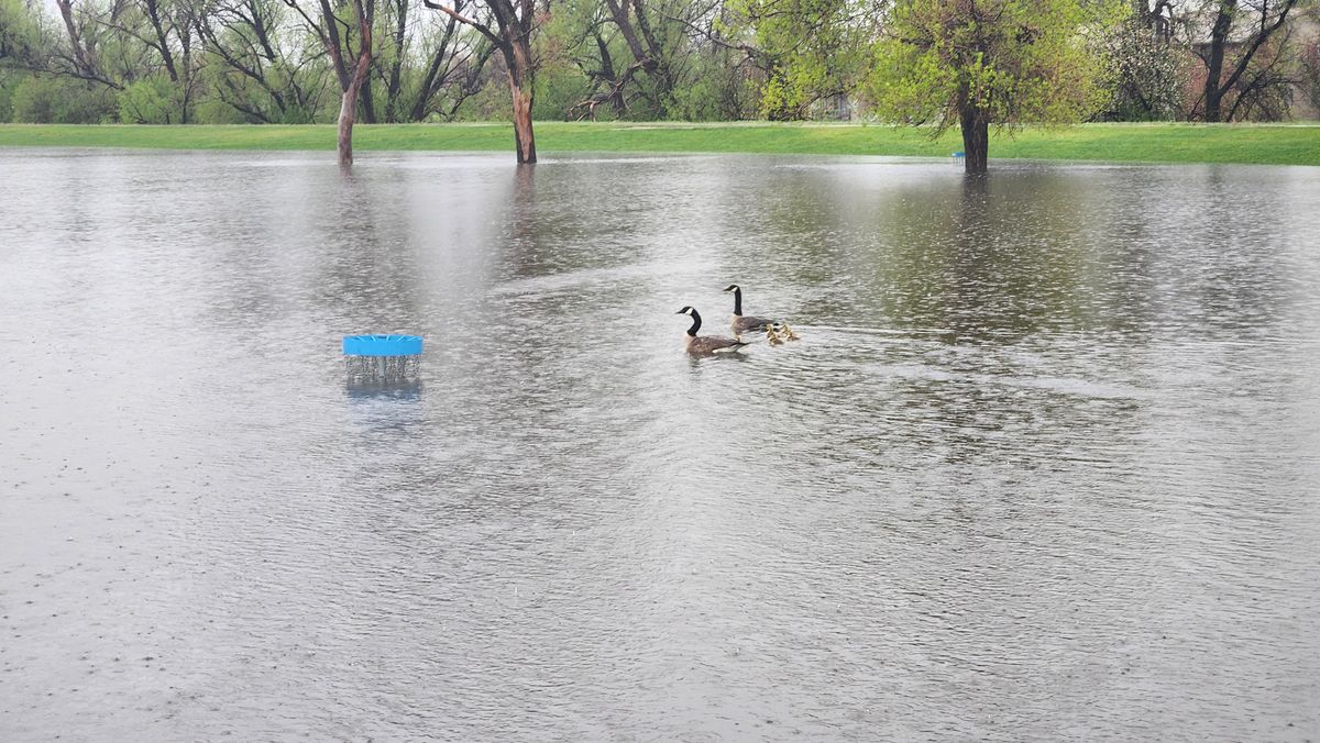 Hole 10 after heavy rains, May 11 2023