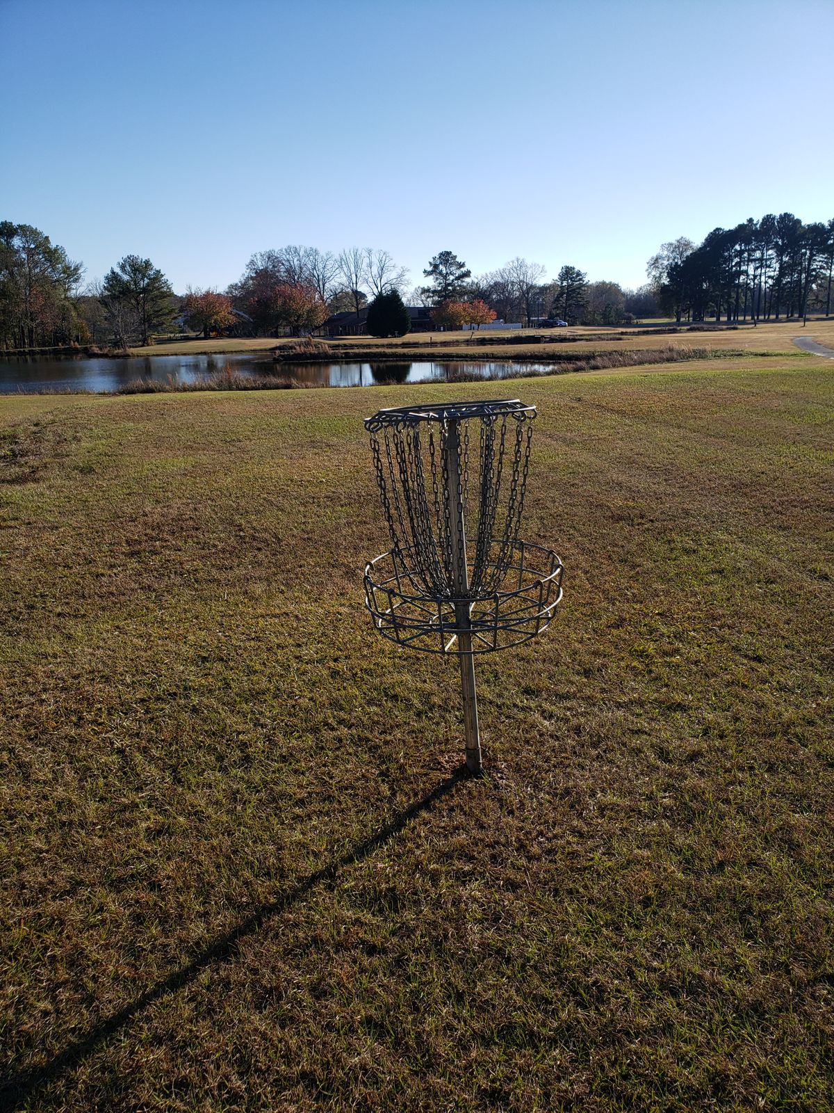 #1 basket looking at tee pad.