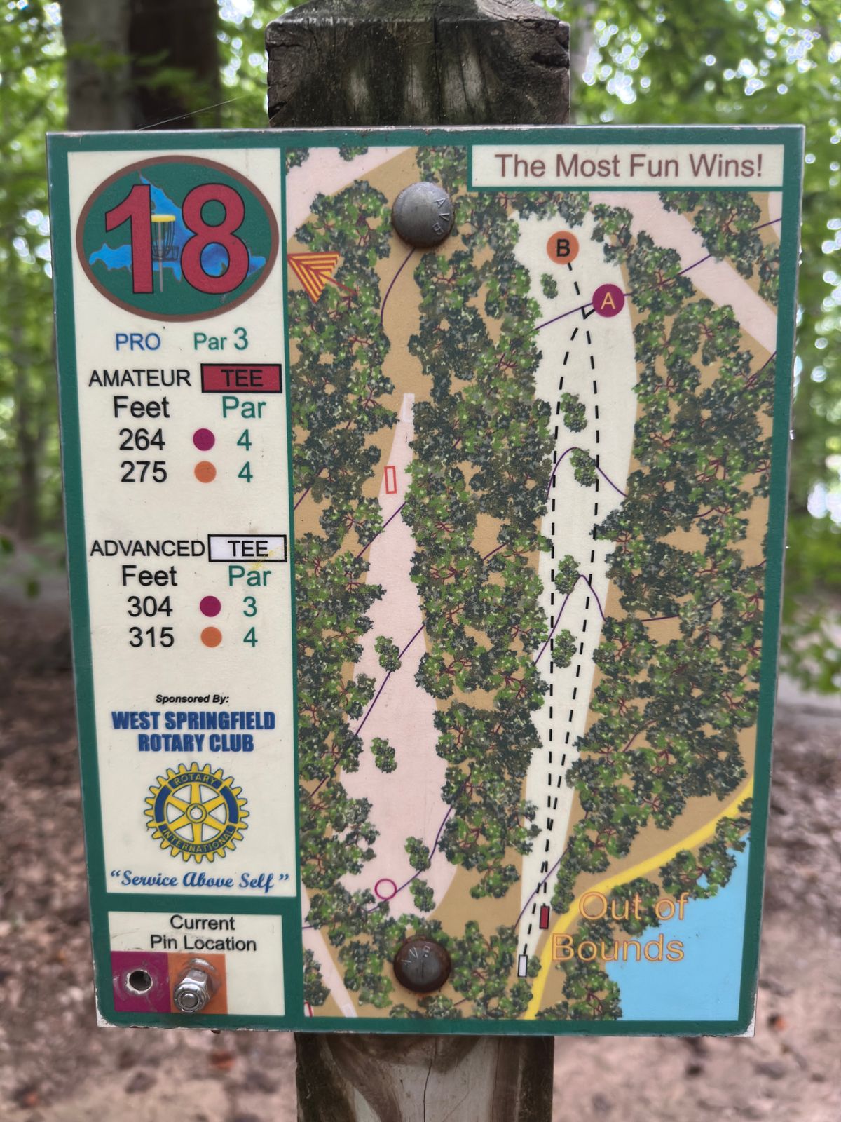 Hole 18 map