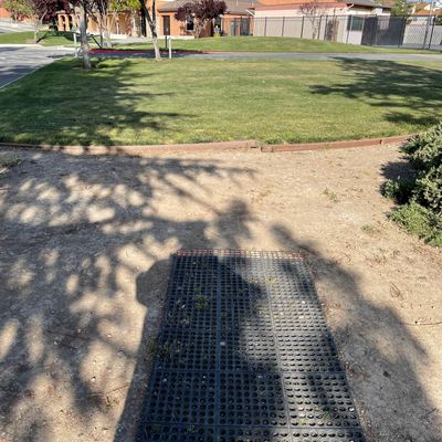 Hole 1, Tee Box.  Rubber Pads.