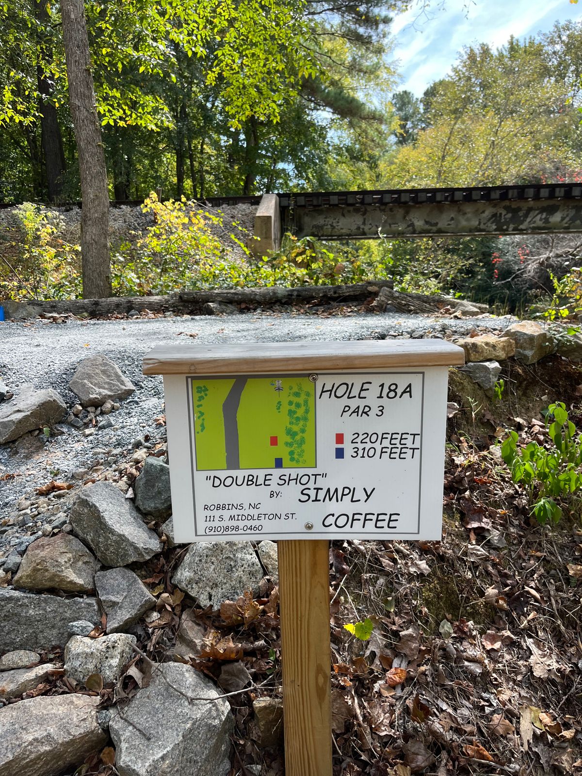 Hole 18A sign