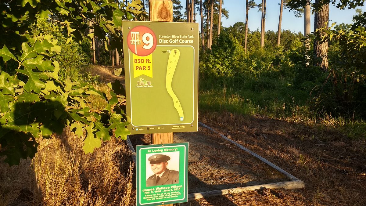 Hole #9. Par 5 - 830. Not for the faint of heart. Slightly errant shots will find deep, thorny brush. Great hole to discourage beginners.