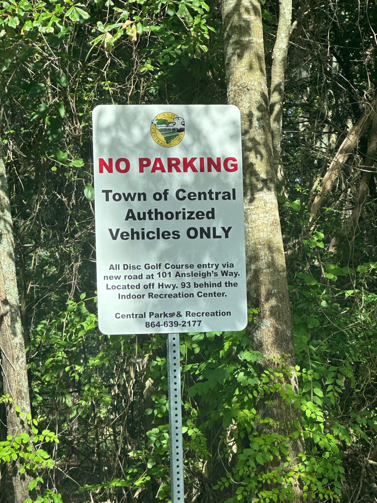 Park entrance has moved behind central Clemson recreation center