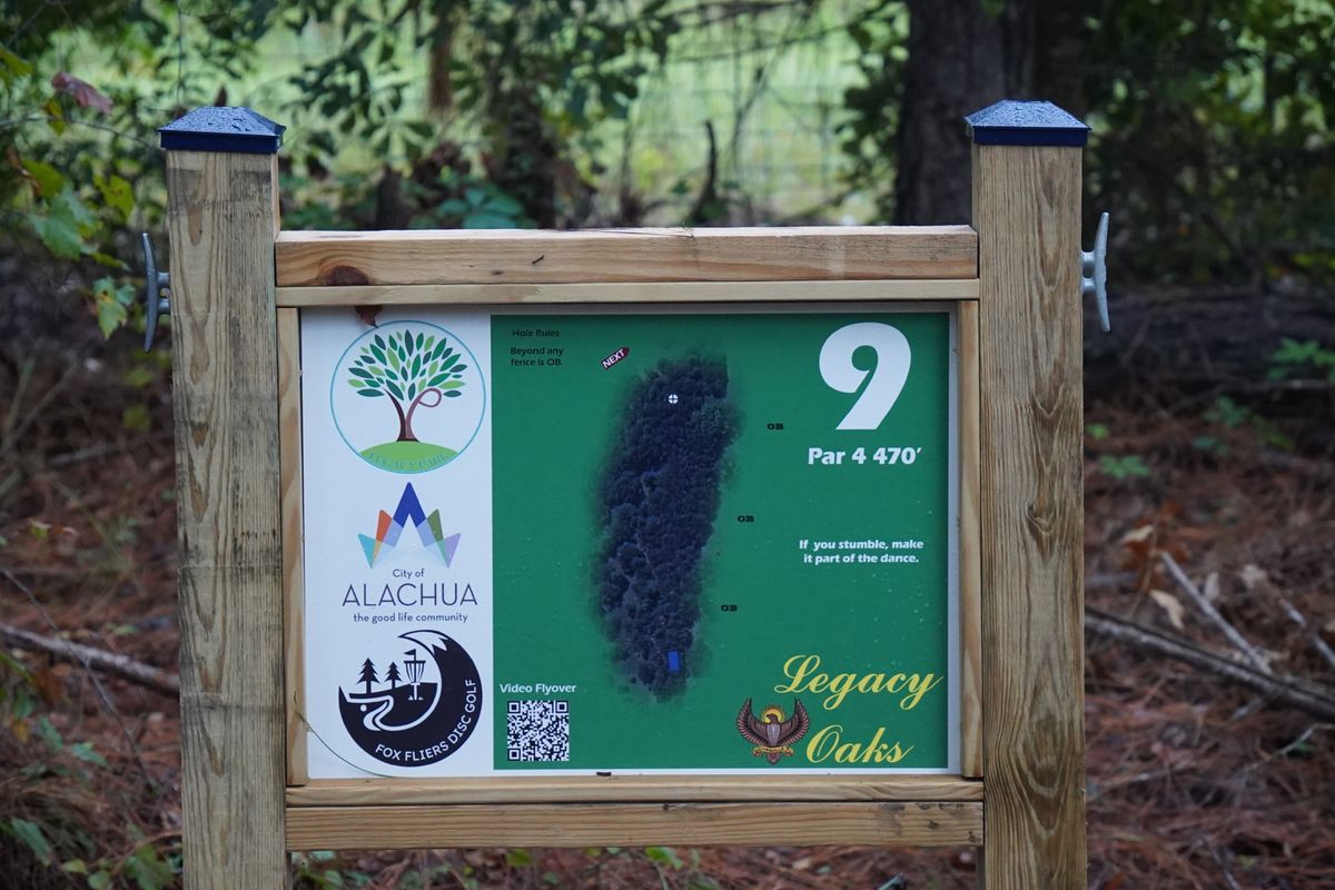 Hole 9’s tee sign
