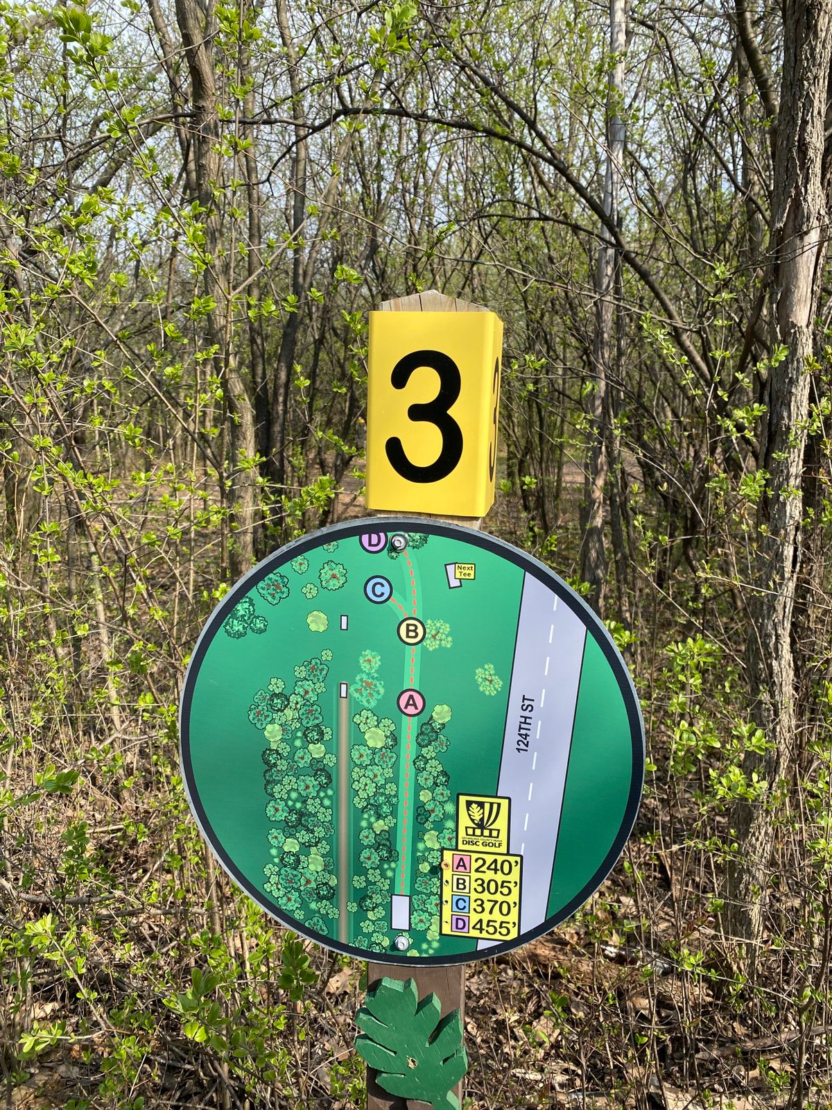 Hole 3 sign