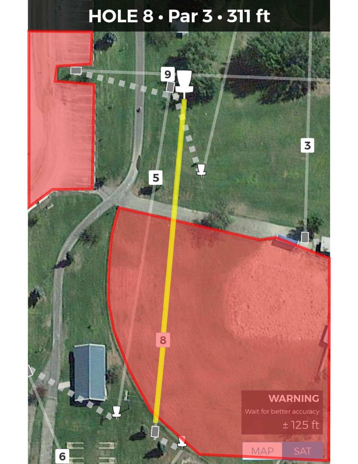 Kellogg+ course adds difficulty
-ball feild and road play as OB