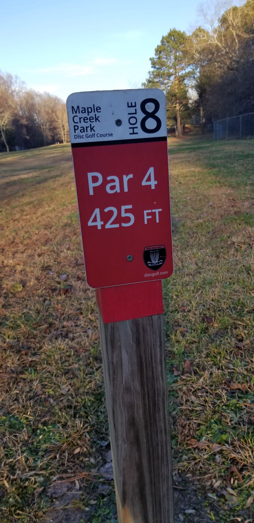Hole 8 Sign