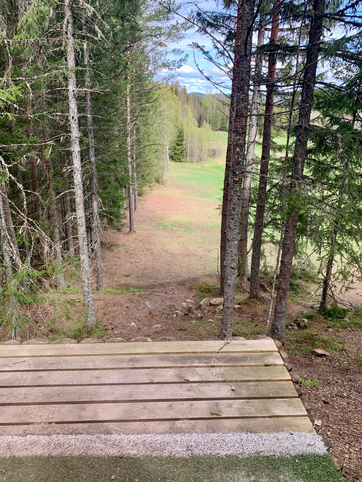 Tee pad and fairway hole 4 (Blue)